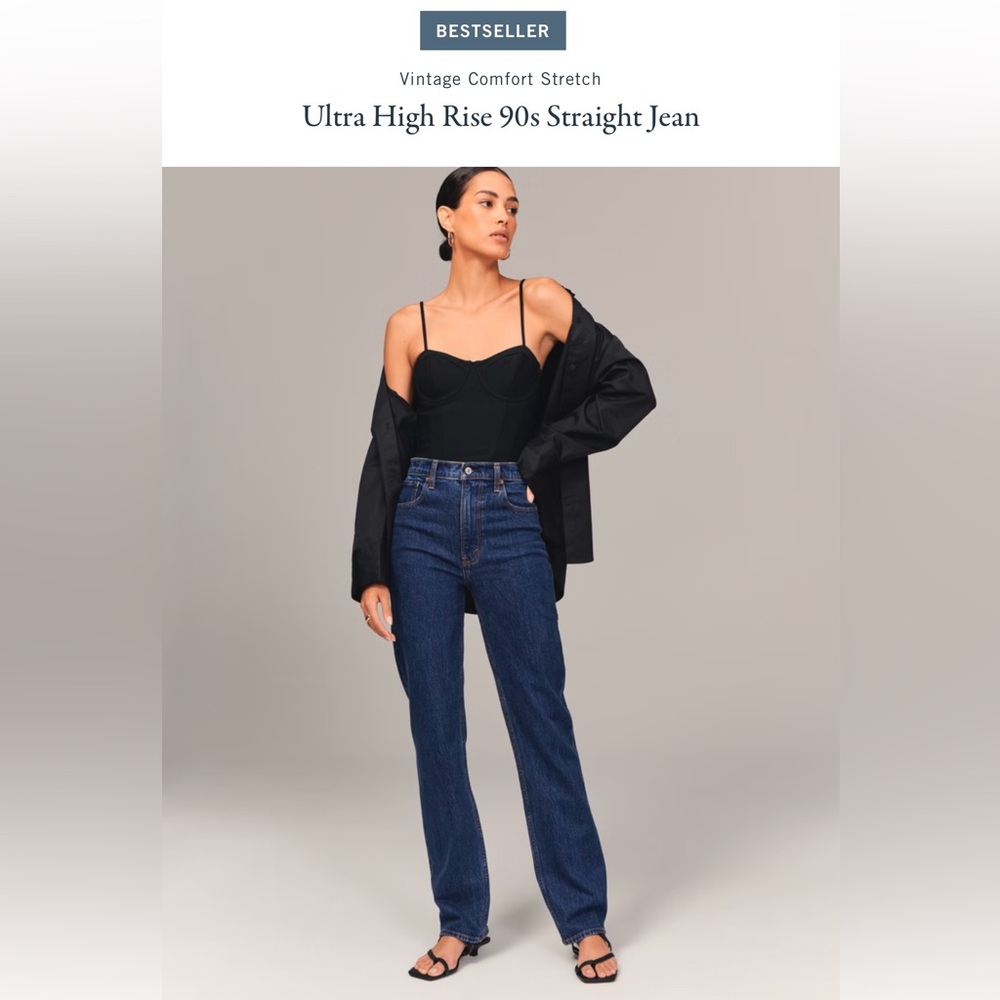 Abercrombie and Fitch High Rise 90’s Straight Jean